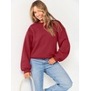 image:imageANRABESS Sweatshirt for Women Oversized Crewneck 2026 Fall OutfitsRed