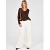image:imageANRABESS V Neck Long Sleeve Lightweight Sweaters Slim Fitted Fall TopsChocolate Brown