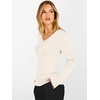 image:imageANRABESS V Neck Long Sleeve Lightweight Sweaters Slim Fitted Fall TopsCream White