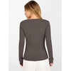 image:imageANRABESS V Neck Long Sleeve Lightweight Sweaters Slim Fitted Fall TopsDark Taupe