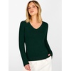 image:imageANRABESS V Neck Long Sleeve Lightweight Sweaters Slim Fitted Fall TopsDrak Green