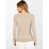 image:imageANRABESS V Neck Long Sleeve Lightweight Sweaters Slim Fitted Fall TopsParchment