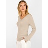 image:imageANRABESS V Neck Long Sleeve Lightweight Sweaters Slim Fitted Fall TopsParchment