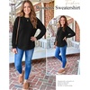 image:imageANRABESS Women Long Sleeve Quilted Lightweight SweatshirtBlack