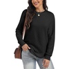 image:imageANRABESS Women Long Sleeve Quilted Lightweight SweatshirtBlack
