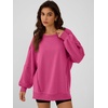 image:imageANRABESS Women Oversized Long Sleeve Crewneck SweatshirtsHot Pink