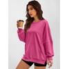 image:imageANRABESS Women Oversized Long Sleeve Crewneck SweatshirtsHot Pink