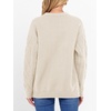 image:imageANRABESS Womens Cable Knit Oversized Fuzzy Cotton Blend SweatersBeige