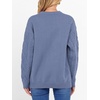 image:imageANRABESS Womens Cable Knit Oversized Fuzzy Cotton Blend SweatersBlue