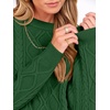 image:imageANRABESS Womens Cable Knit Oversized Fuzzy Cotton Blend SweatersGreen