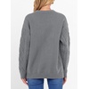 image:imageANRABESS Womens Cable Knit Oversized Fuzzy Cotton Blend SweatersLight Grey