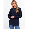 image:imageANRABESS Womens Cable Knit Oversized Fuzzy Cotton Blend SweatersNavy Blue