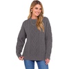 image:imageANRABESS Womens Cable Knit Oversized Fuzzy Cotton Blend SweatersNutmeg