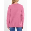 image:imageANRABESS Womens Cable Knit Oversized Fuzzy Cotton Blend SweatersPink