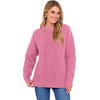 image:imageANRABESS Womens Cable Knit Oversized Fuzzy Cotton Blend SweatersPink