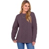 image:imageANRABESS Womens Cable Knit Oversized Fuzzy Cotton Blend SweatersPurple