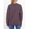 image:imageANRABESS Womens Cable Knit Oversized Fuzzy Cotton Blend SweatersPurple