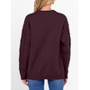 image:imageANRABESS Womens Cable Knit Oversized Fuzzy Cotton Blend SweatersWine Red