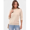 image:imageANRABESS Womens Fall 34 Sleeve Sweaters Wool BlendParchment Beige