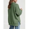image:imageANRABESS Womens Oversized Button Up Henley SweatshirtsGreen