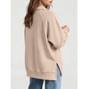 image:imageANRABESS Womens Oversized Button Up Henley SweatshirtsParchment