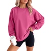 image:imageANRABESS Women Oversized Long Sleeve Crewneck SweatshirtsHot Pink