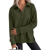 image:imageANRABESS Womens Oversized Button Up Henley SweatshirtsArmy Green