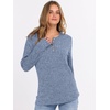 image:imageANRABESS Ribbed Long Sleeve Henley Shirts for WomenBlue