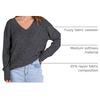 image:imageANRABESS Ribbed V Neck Long Sleeve Shirts for WomenDeep Grey