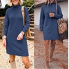 image:imageANRABESS Sweater Dress for Women Fall Oversized Mock Neck Long Sleeve DressBlue