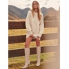 image:imageANRABESS Sweater Dress for Women Oversized Cable Knit Fall Long SleeveApricot