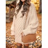 image:imageANRABESS Sweater Dress for Women Oversized Cable Knit Fall Long SleeveApricot
