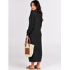 image:imageANRABESS Women Fall Long Sleeve Waffle Knit Midi Sweater DressBlack