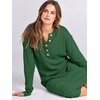 image:imageANRABESS Women Fall Long Sleeve Waffle Knit Midi Sweater DressGreen