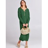 image:imageANRABESS Women Fall Long Sleeve Waffle Knit Midi Sweater DressGreen