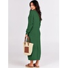 image:imageANRABESS Women Fall Long Sleeve Waffle Knit Midi Sweater DressGreen