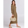image:imageANRABESS Women Fall Long Sleeve Waffle Knit Midi Sweater DressKhaki