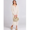 image:imageANRABESS Women Fall Long Sleeve Waffle Knit Midi Sweater DressLight Apricot