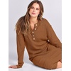 image:imageANRABESS Women Fall Long Sleeve Waffle Knit Midi Sweater DressLight Khaki