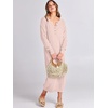 image:imageANRABESS Women Fall Long Sleeve Waffle Knit Midi Sweater DressLight Pink