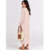 image:imageANRABESS Women Fall Long Sleeve Waffle Knit Midi Sweater DressLight Pink