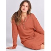 image:imageANRABESS Women Fall Long Sleeve Waffle Knit Midi Sweater DressOrange