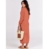 image:imageANRABESS Women Fall Long Sleeve Waffle Knit Midi Sweater DressOrange
