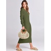 image:imageANRABESS Women Fall Long Sleeve Waffle Knit Midi Sweater DressPea Green