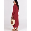 image:imageANRABESS Women Fall Long Sleeve Waffle Knit Midi Sweater DressRed