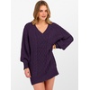 image:imageANRABESS Women Sweater Dress Oversized V Neck Cable Knit Fall Long SleevePurple