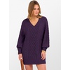 image:imageANRABESS Women Sweater Dress Oversized V Neck Cable Knit Fall Long SleevePurple