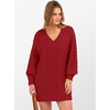 image:imageANRABESS Women Sweater Dress Oversized V Neck Cable Knit Fall Long SleeveRed