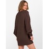 image:imageANRABESS Women Sweater Dress Oversized V Neck Cable Knit Fall Long SleeveRed Brown