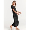 image:imageANRABESS Womens 2026 Summer Casual Short Sleeve Maxi Dress with PocketsBlack